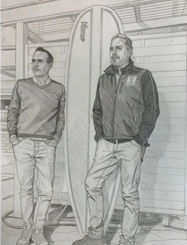 Zeichnung von Christian und Andreas Werner, dritte Generation der Familie Werner